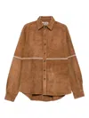 Kartik Research Rabari Suede Shirt In Brown