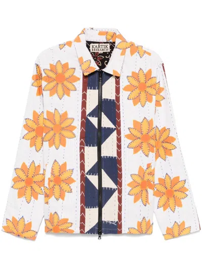 Kartik Research Rangoli-embroidered Jacket In White