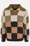 Kartik Research Check Wool V-neck Sweater