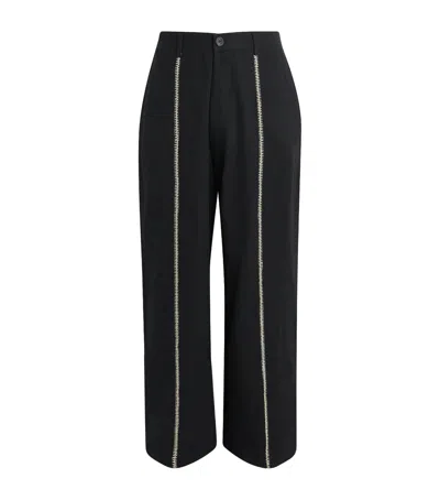 Kartik Research Wool Manari Trousers In Black