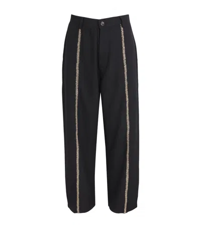 Kartik Research Wool Rabari Sultan Trousers In Black