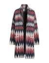 Kartika Knit Woman Cardigan Rust Size L Acrylic, Viscose, Wool, Alpaca Wool In Red