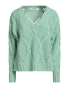 Kartika Knit Woman Sweater Light Green Size S Acrylic, Polyamide, Alpaca Wool In Green
