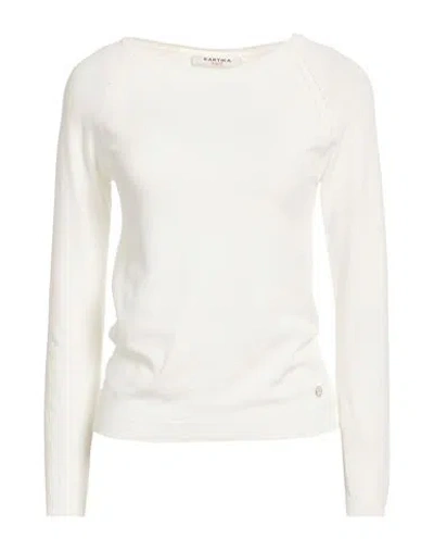 Kartika Knit Woman Sweater White Size L Viscose, Polyamide