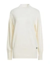 Kartika Knit Woman Turtleneck Cream Size M Viscose, Polyamide In Neutral