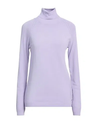 Kartika Knit Woman Turtleneck Lilac Size L Viscose, Polyamide In Purple
