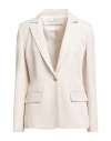 Kartika Woman Blazer Beige Size 6 Polyester, Elastane In Sand