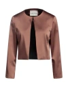 Kartika Woman Blazer Camel Size 6 Polyester, Elastane In Beige