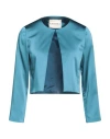 Kartika Woman Blazer Deep Teal Size 8 Polyester, Elastane In Green