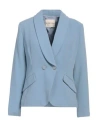 Kartika Woman Blazer Sky Blue Size 8 Polyester, Elastane
