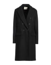 Kartika Woman Coat Black Size 12 Polyester, Acrylic, Wool