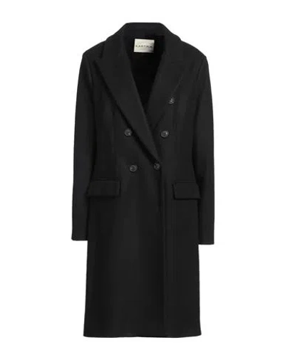 Kartika Woman Coat Black Size 12 Polyester, Acrylic, Wool