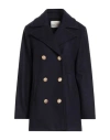 Kartika Woman Coat Midnight Blue Size 12 Polyester, Acrylic, Wool