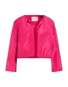 Kartika Woman Jacket Magenta Size 12 Polyester In Purple