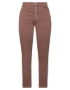 Kartika Woman Jeans Chocolate Brown Size 10 Cotton, Elastane