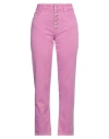 Kartika Woman Jeans Light Purple Size 6 Cotton, Elastane