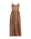 Kartika Woman Long Dress Brown Size 4 Polyester In Brown
