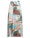 Kartika Woman Maxi Skirt Sky Blue Size 8 Polyester, Viscose
