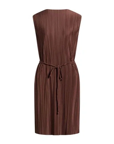 Kartika Woman Midi Dress Chocolate Brown Size 12 Polyester
