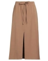 Kartika Woman Midi Skirt Camel Size 10 Polyester, Viscose, Elastane