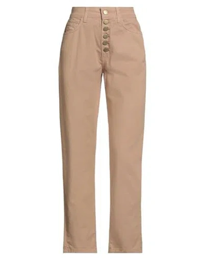 Kartika Woman Pants Beige Size 2 Cotton, Elastane In Sand