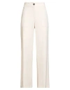 Kartika Woman Pants Beige Size 6 Polyester, Viscose, Elastane In White