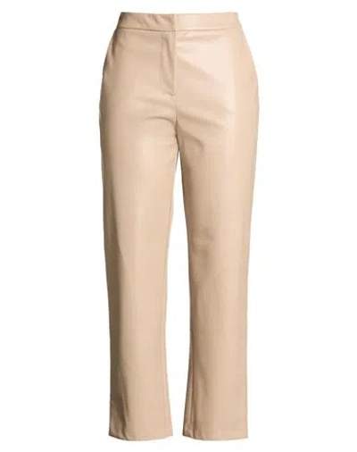 Kartika Woman Pants Beige Size 8 Polyester, Polyurethane In Brown