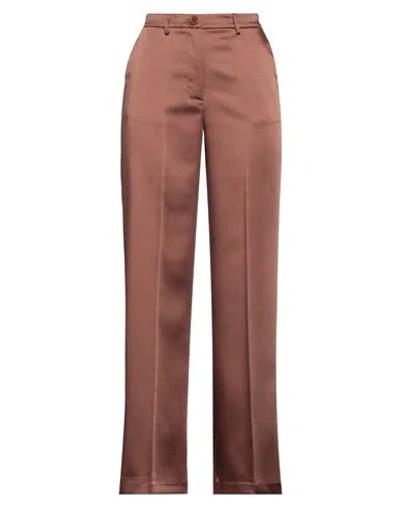 Kartika Woman Pants Bronze Size 10 Polyester, Elastane In Yellow
