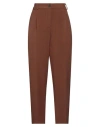 Kartika Woman Pants Brown Size 6 Polyester, Viscose, Elastane In Brown