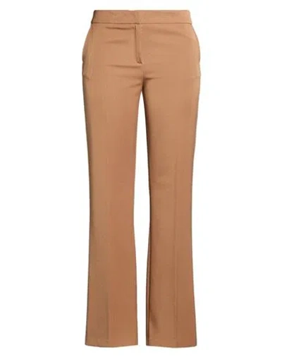 Kartika Woman Pants Camel Size 8 Polyester, Viscose, Elastane In Beige