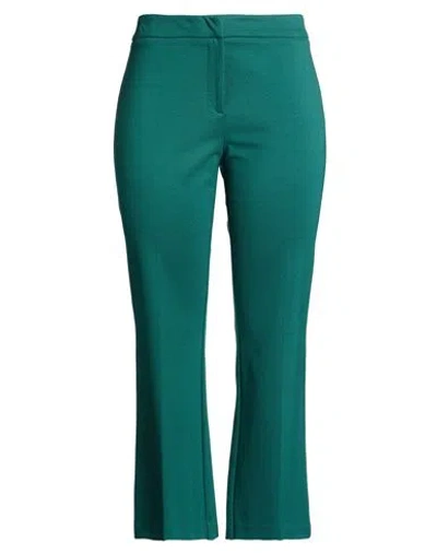 Kartika Woman Pants Dark Green Size 12 Viscose, Polyamide, Elastane
