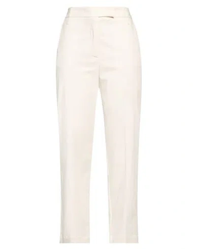 Kartika Woman Pants Ivory Size 8 Cotton, Elastane In White