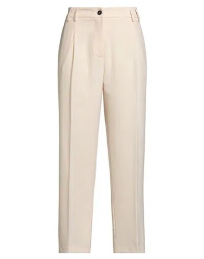 Kartika Woman Pants Ivory Size 8 Polyester, Viscose, Elastane In Neutral