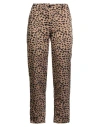 Kartika Woman Pants Light Brown Size 10 Polyester, Elastane