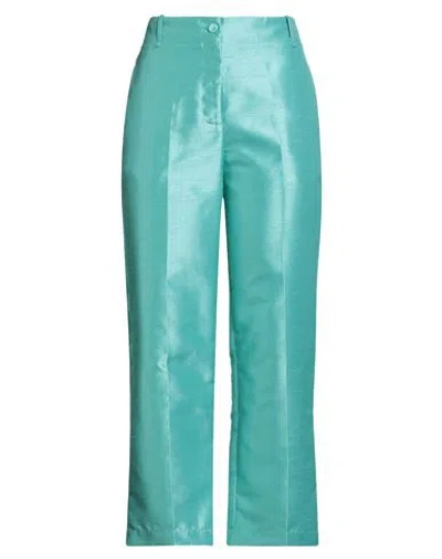 Kartika Woman Pants Light Green Size 8 Polyester In Blue