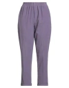 Kartika Woman Pants Lilac Size 8 Cotton, Elastane In Purple