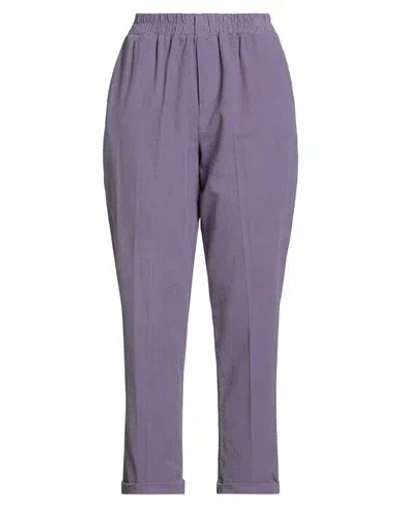 Kartika Woman Pants Lilac Size 8 Cotton, Elastane In Purple