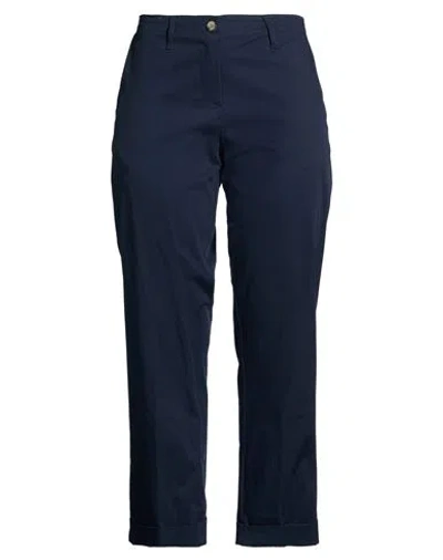 Kartika Woman Pants Midnight Blue Size 12 Cotton, Elastane