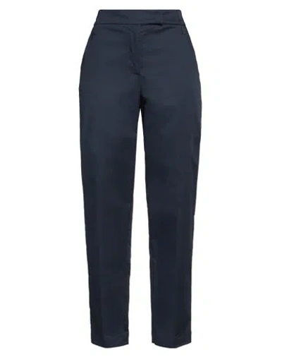 Kartika Woman Pants Navy Size 8 Cotton, Elastane In Navy Blue