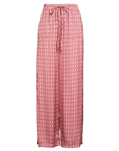 Kartika Woman Pants Red Size 10 Polyester, Viscose