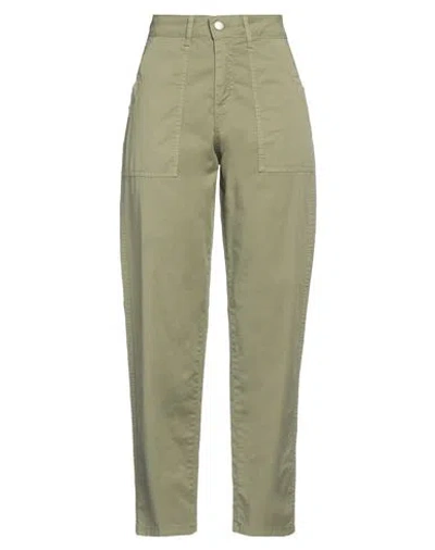 Kartika Woman Pants Sage Green Size 6 Cotton, Elastane