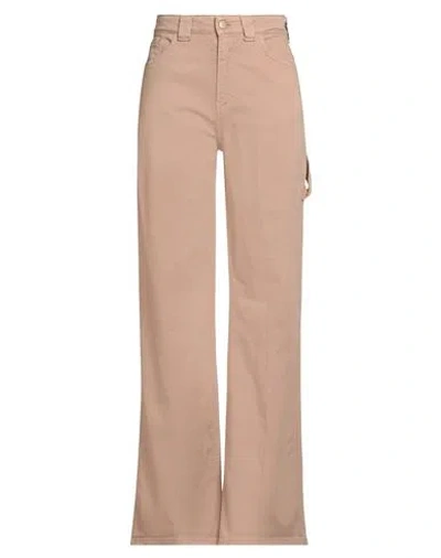 Kartika Woman Pants Sand Size 10 Cotton, Elastane