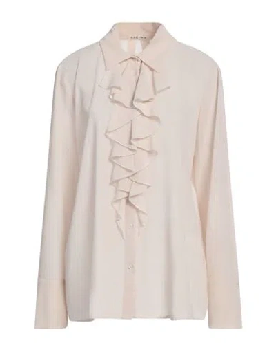 Kartika Woman Shirt Beige Size 14 Polyester