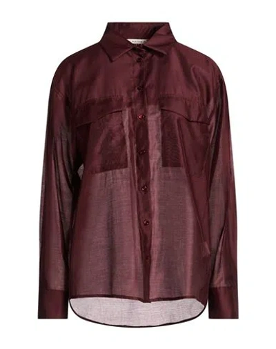 Kartika Woman Shirt Burgundy Size 8 Lyocell, Polyester In Red