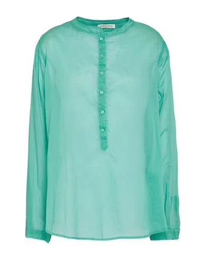 Kartika Woman Shirt Green Size 14 Cotton