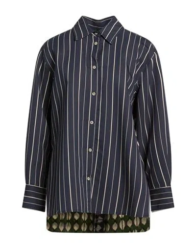 Kartika Woman Shirt Midnight Blue Size 10 Viscose, Polyester