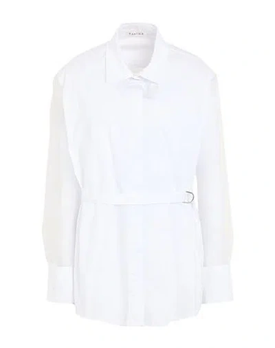 Kartika Woman Shirt White Size 10 Cotton, Elastane