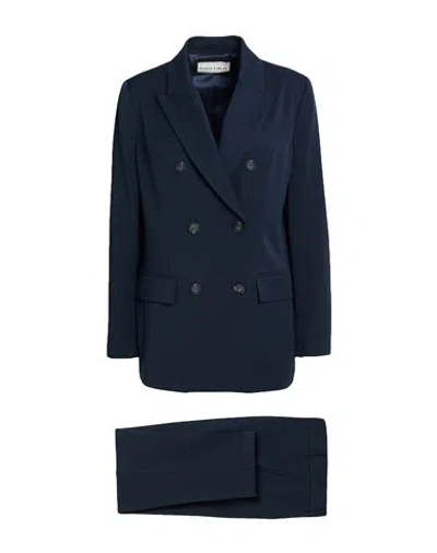 Kartika Woman Suit Navy Size 8 Polyester, Viscose, Elastane