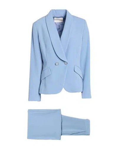 Kartika Woman Suit Sky Blue Size 6 Polyester, Elastane