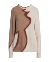 Kartika Woman Sweater Camel Size L Acrylic, Polyamide, Wool, Viscose In Beige